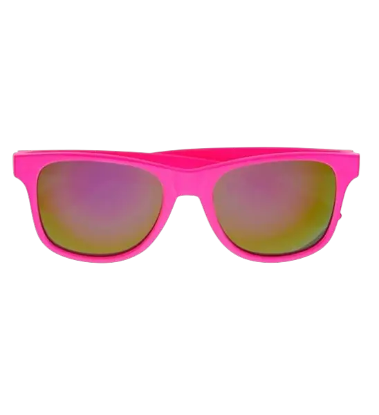 80s neon roze bril - Revo effect spiegelglazen