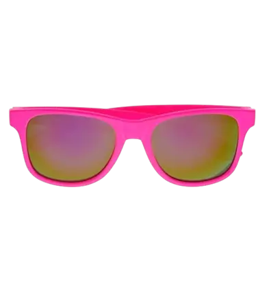80s neon roze bril - Revo effect spiegelglazen
