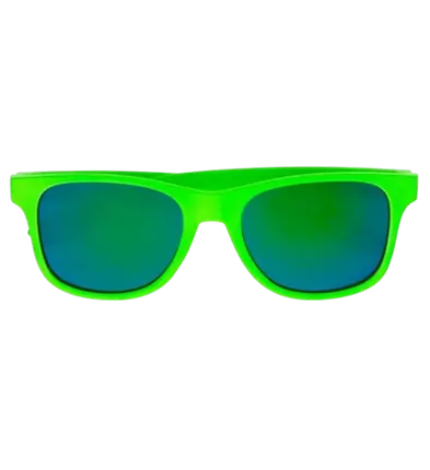 80s neongroene bril - Revo effect spiegelglazen