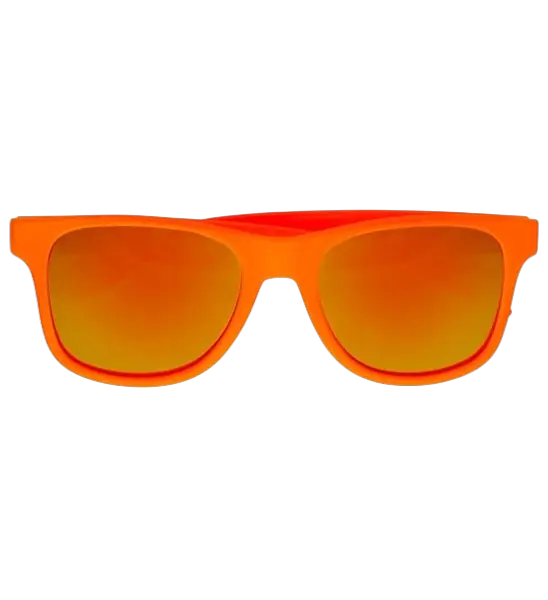 80s neon oranje zonnebril - Revo effect spiegelglazen