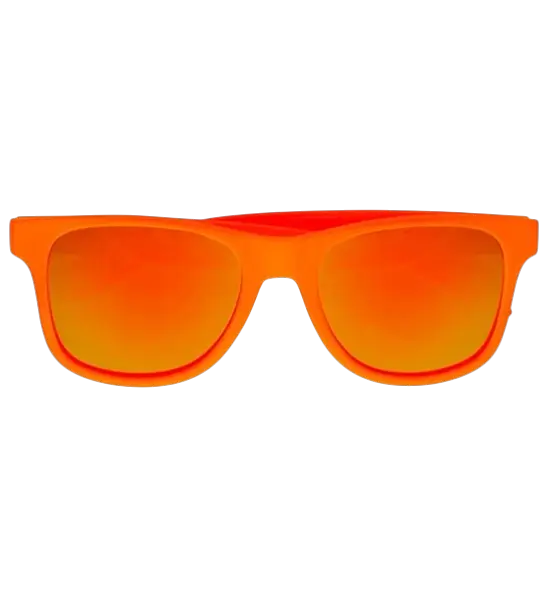 80s neon oranje zonnebril - Revo effect spiegelglazen