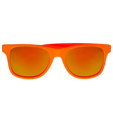 80s neon oranje zonnebril - Revo effect spiegelglazen