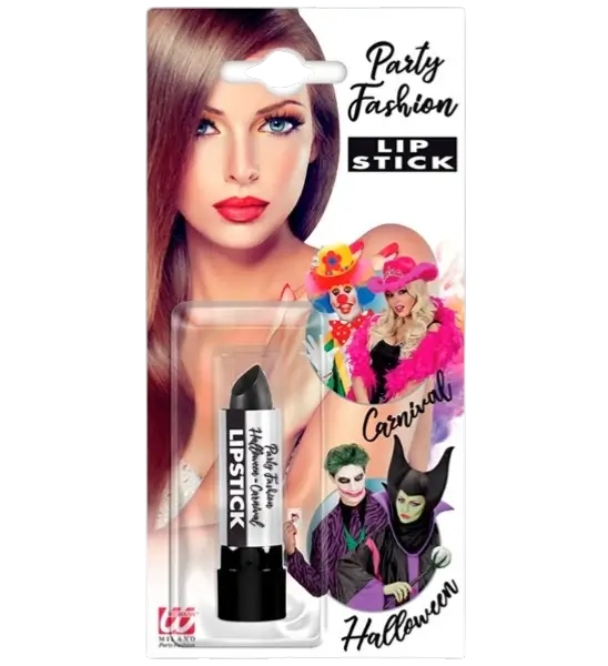 Zwarte lippenstift - Halloween Carnaval Schminken - 6 ml