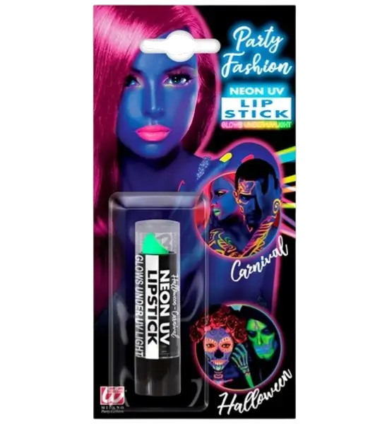 UV fluorescerende groene lippenstift - Halloween carnaval gezicht schminken - 6 ml