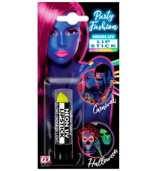 Lippenstift Fluorescerend Geel UV - Halloween Carnaval Schminken - 6 ml