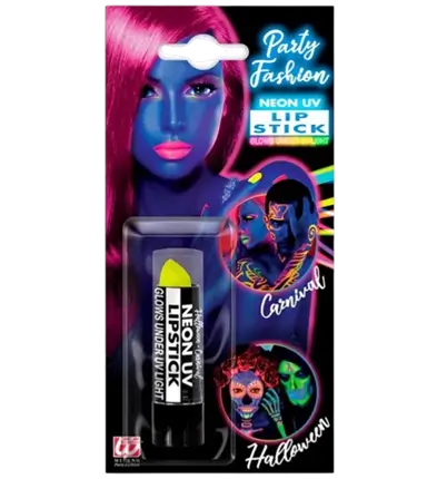 Lippenstift Fluorescerend Geel UV - Halloween Carnaval Schminken - 6 ml