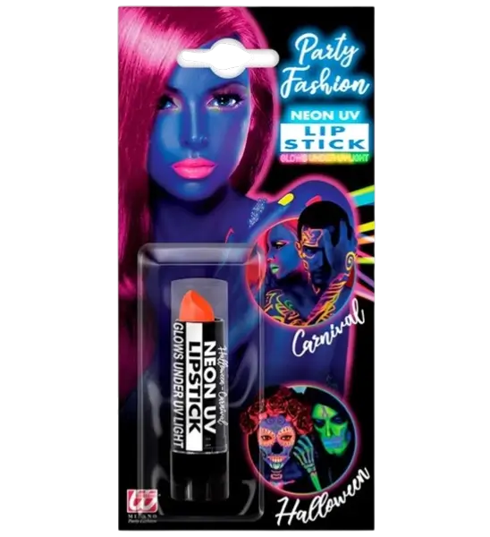 Oranje fluorescerende UV-lippenstift - Halloween Carnaval Schminken - 6 ml