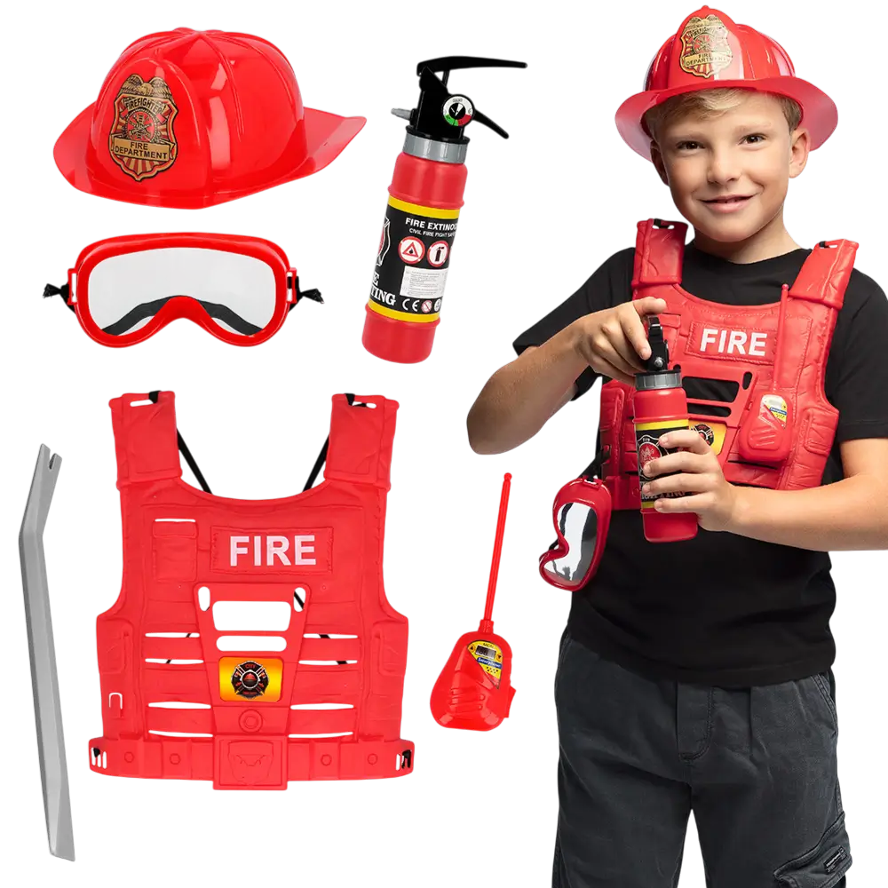 Brandweerman vermommingset voor kinderen - Kostuum Accessoires
