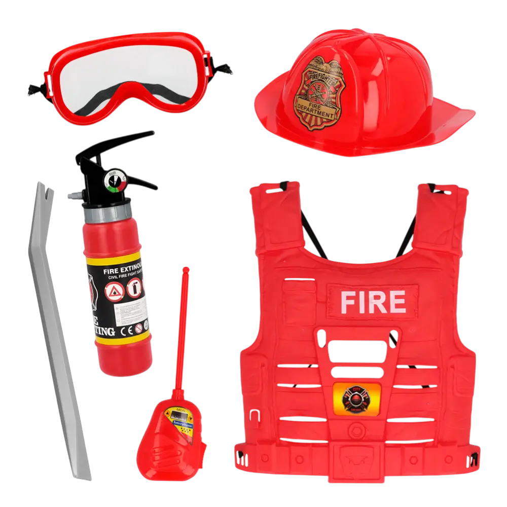 Brandweerman vermommingset voor kinderen - Kostuum Accessoires