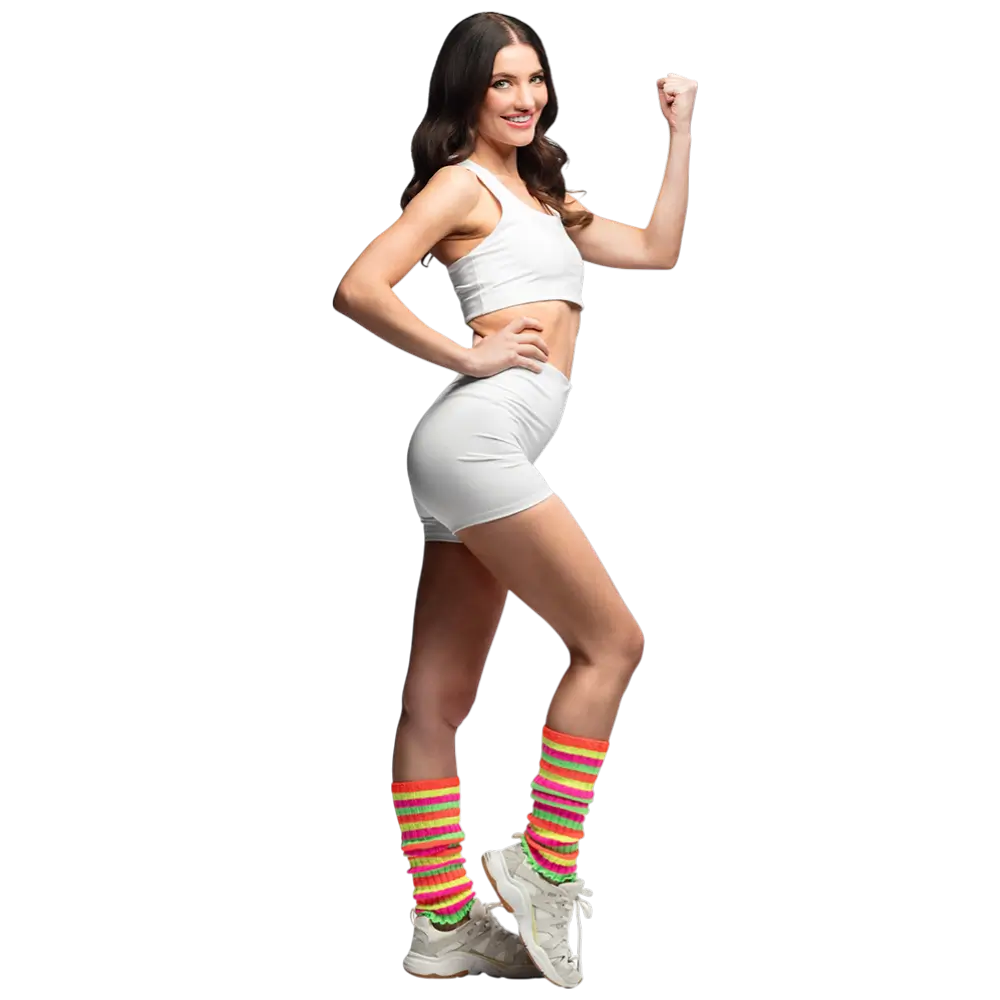 Regenboog legging - 80s verkleedaccessoires