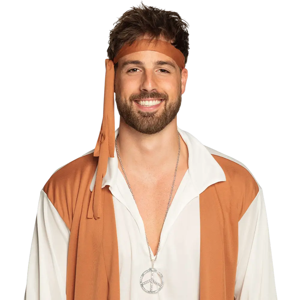 Peace Hippie halsketting - Collier Symbole Paix Années 60