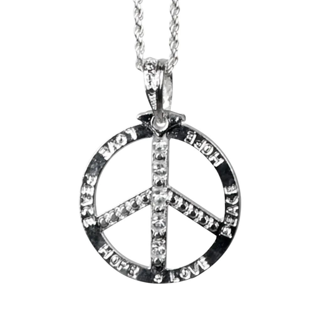 Peace Hippie halsketting - Collier Symbole Paix Années 60
