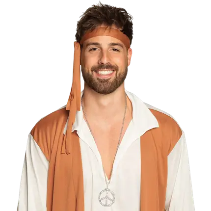 Peace Hippie halsketting - Collier Symbole Paix Années 60