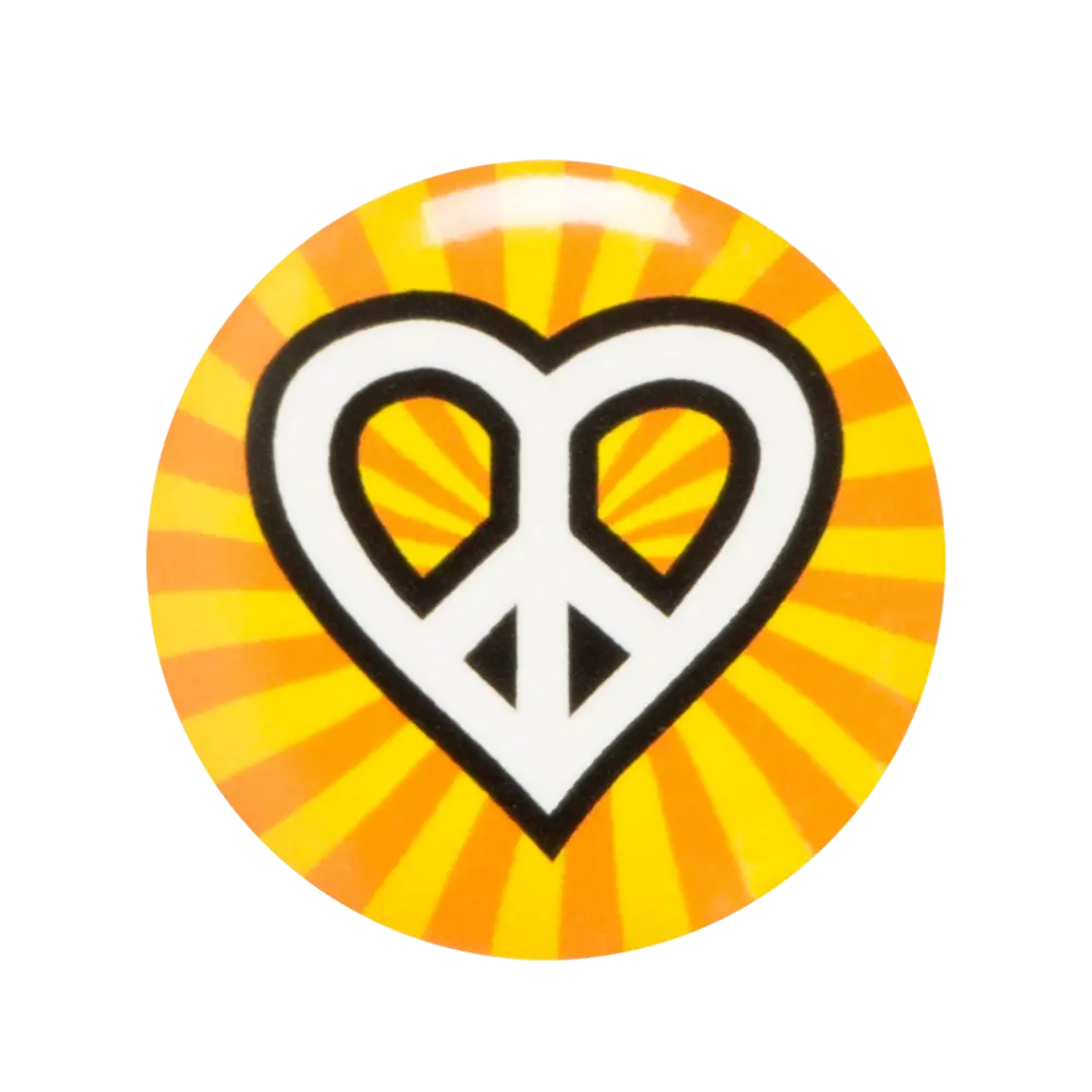 Set van 4 hippie badges - Flower Power accessoires
