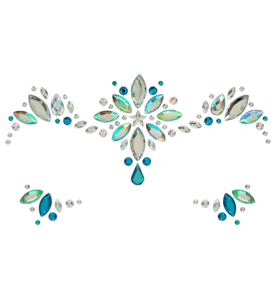 Bijoux Visage Reine des Glaces - Strass Gezichtscarnaval