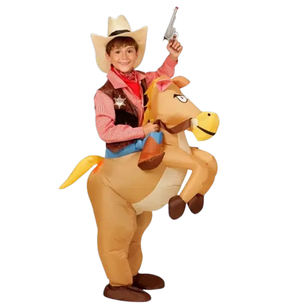 Opblaasbaar Paardenkostuum - Humoristische Vermomming