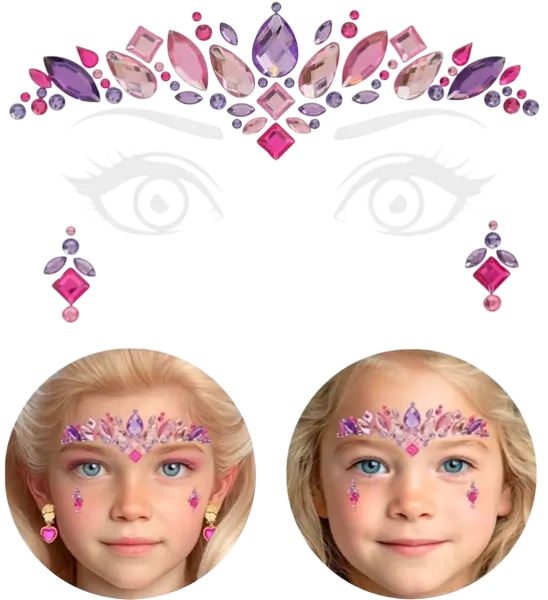 Princess Face Sieraden - Strass Carnaval Enfant