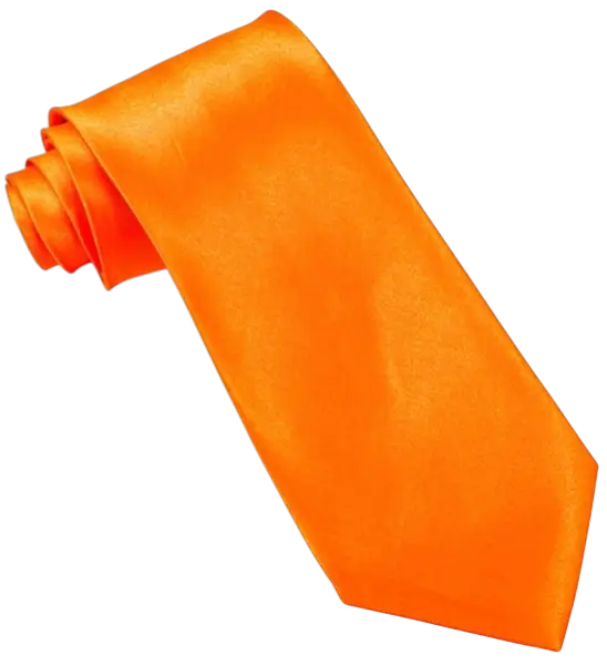 Fluorescerend Oranje Satijnen Stropdas - Avondaccessoire uit de jaren 80