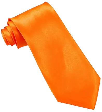 Fluorescerend Oranje Satijnen Stropdas - Avondaccessoire uit de jaren 80
