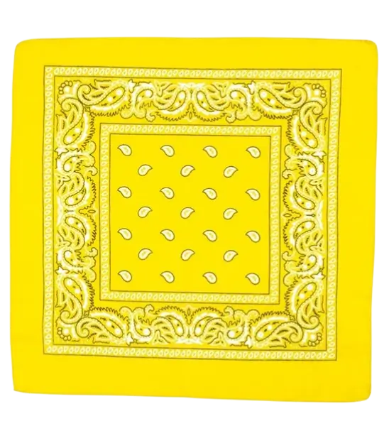 Gele Cowboy Bandana 55x55 cm - Western Sjaal