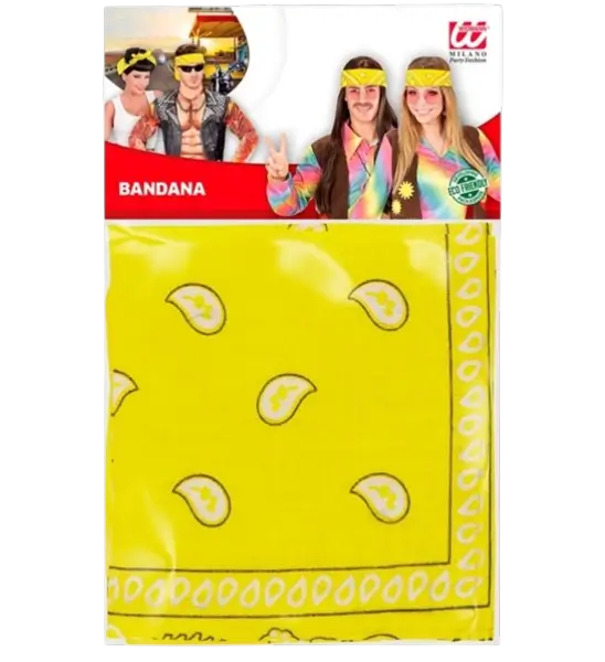 Gele Cowboy Bandana 55x55 cm - Western Sjaal