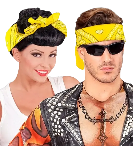 Gele Cowboy Bandana 55x55 cm - Western Sjaal