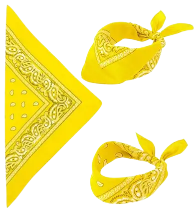 Gele Cowboy Bandana 55x55 cm - Western Sjaal