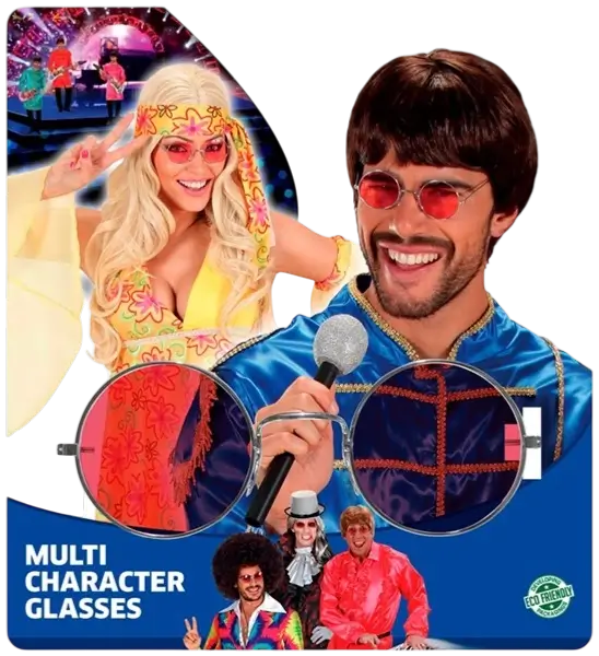 Karakterbril met rode glazen - Vermommingbril