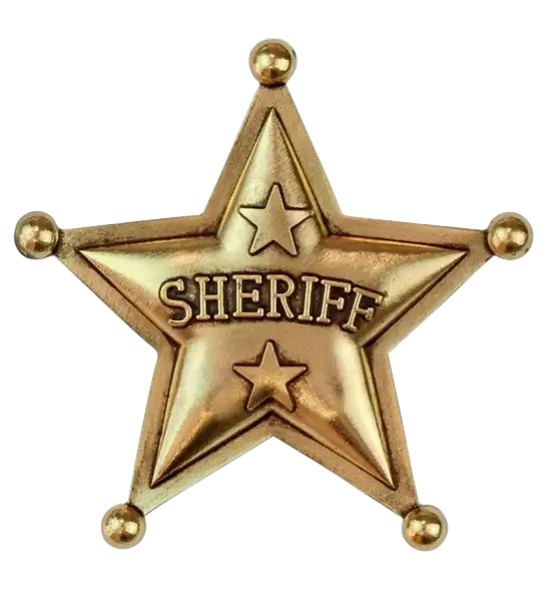 Echte Sheriff ster - Cowboy Far West badge