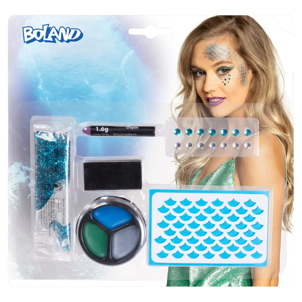 Make-up kit met zeemeermin voor kinderen - carnaval en feest Make-up