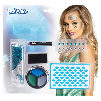 Make-up kit met zeemeermin voor kinderen - carnaval en feest Make-up