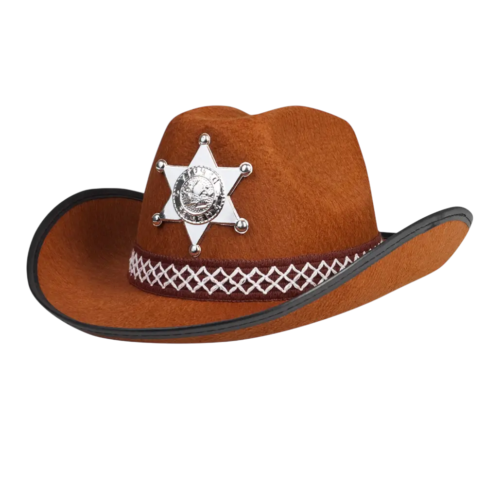 Sheriff bruine cowboyhoed - Wilde Westen vermomming accessoire