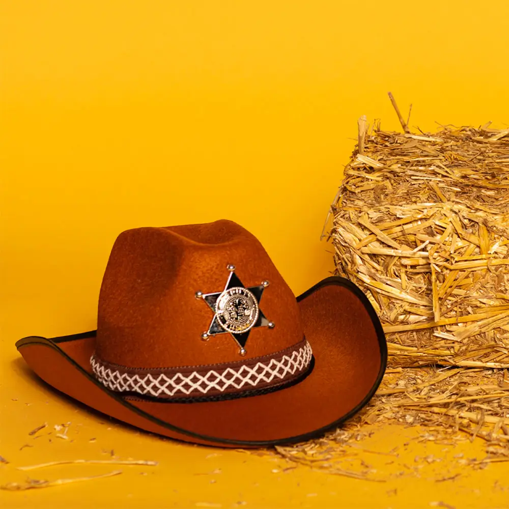 Sheriff bruine cowboyhoed - Wilde Westen vermomming accessoire