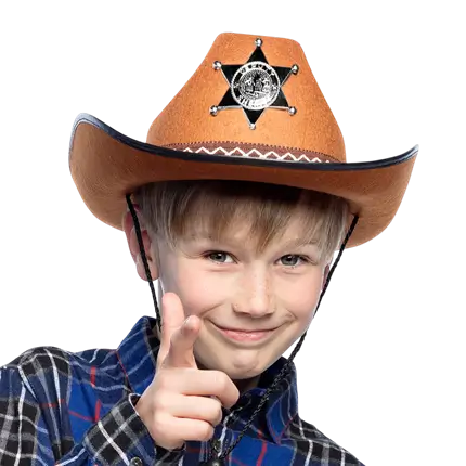 Sheriff bruine cowboyhoed - Wilde Westen vermomming accessoire