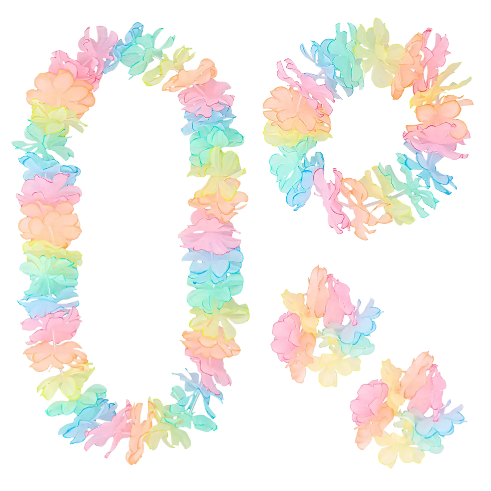 Hawaiian Pastel Kit - Accessoires voor Hawaiiaanse vermomming