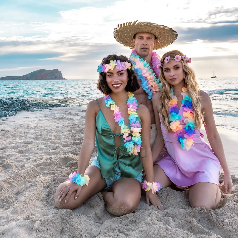 Hawaiian Pastel Kit - Accessoires voor Hawaiiaanse vermomming