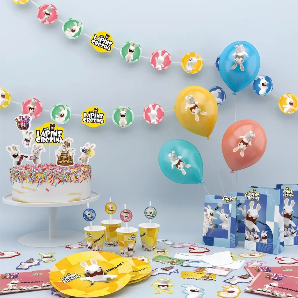 Rabbids™ Ephemeral Tattoos voor kinderen - Verjaardagsaccessoires