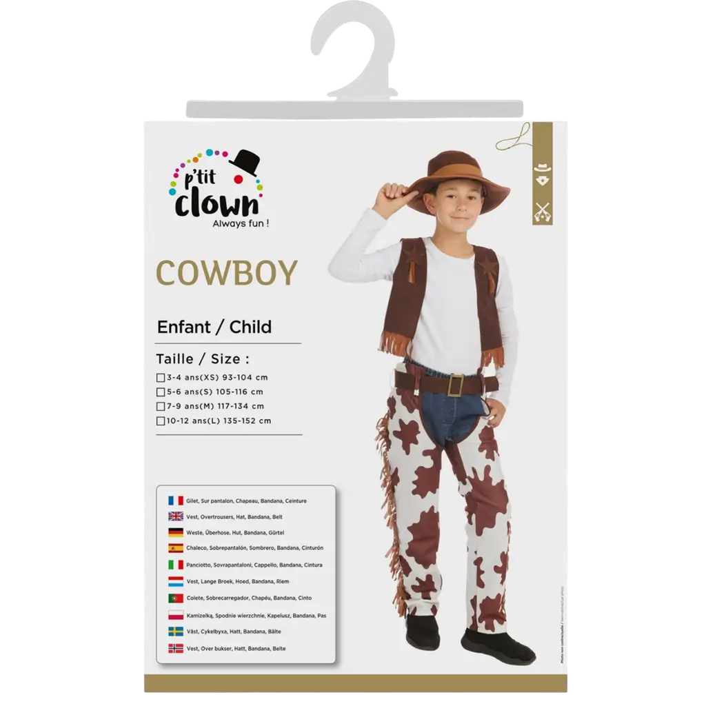 Cowboy vermomming voor 5-6 jarigen - Cowboy kostuum voor jongens