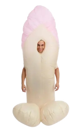 Zizi volwassen opblaasbare vermomming - One Size Feestelijk Humorkostuum