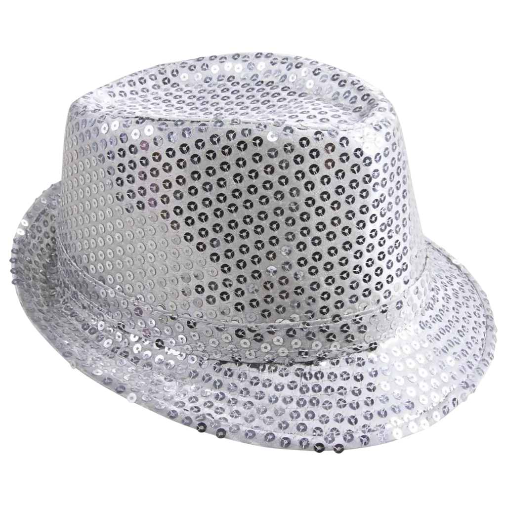 Volwassene zilveren pailletten Borsalino hoed - Disco-accessoires