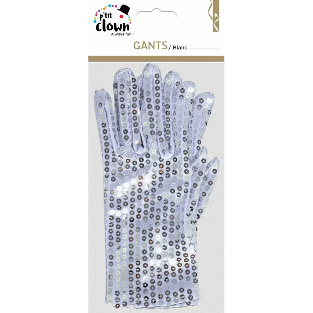 Volwassene zilver pailletten handschoenen - Disco Accessoires