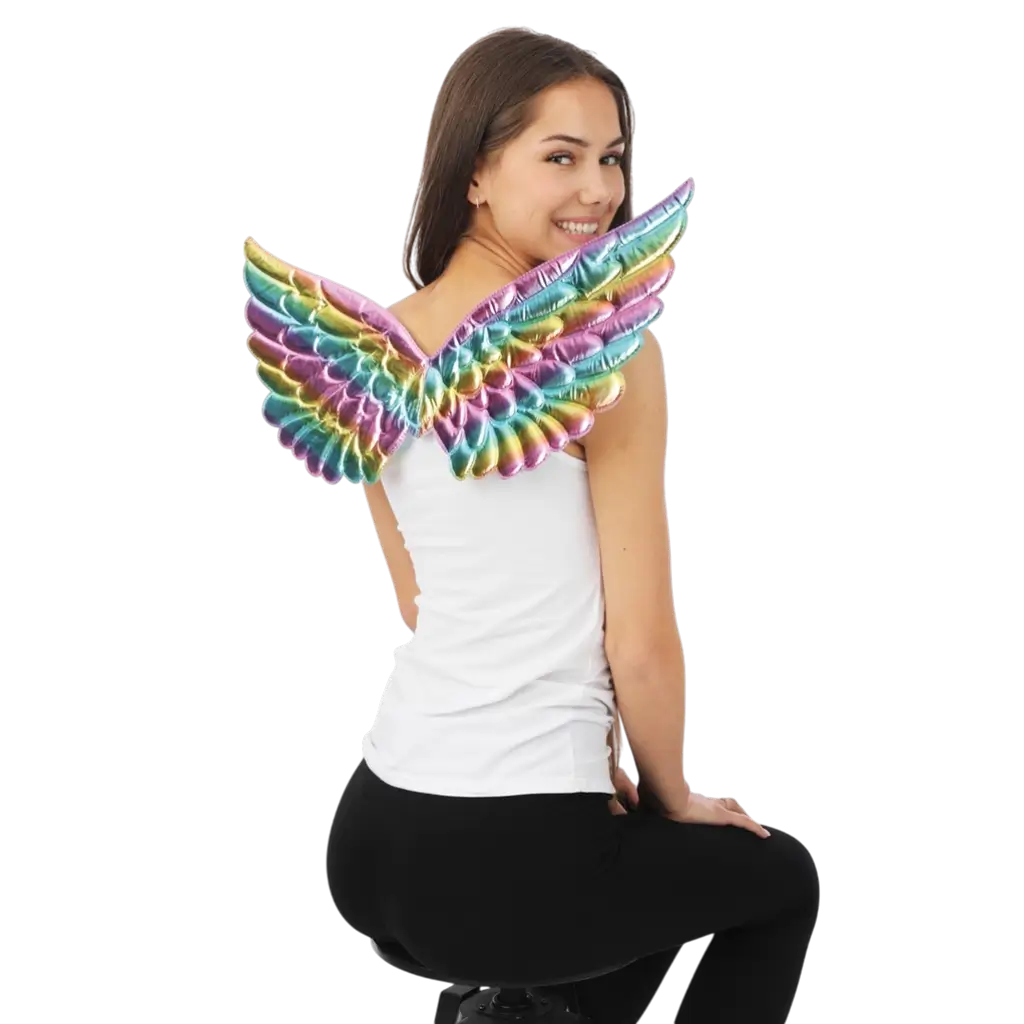 Veelkleurige engelenvleugels 62 cm - Engelen Vermomming Accessoires