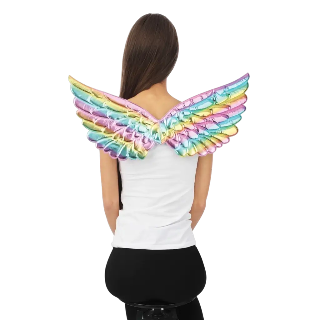 Veelkleurige engelenvleugels 62 cm - Engelen Vermomming Accessoires