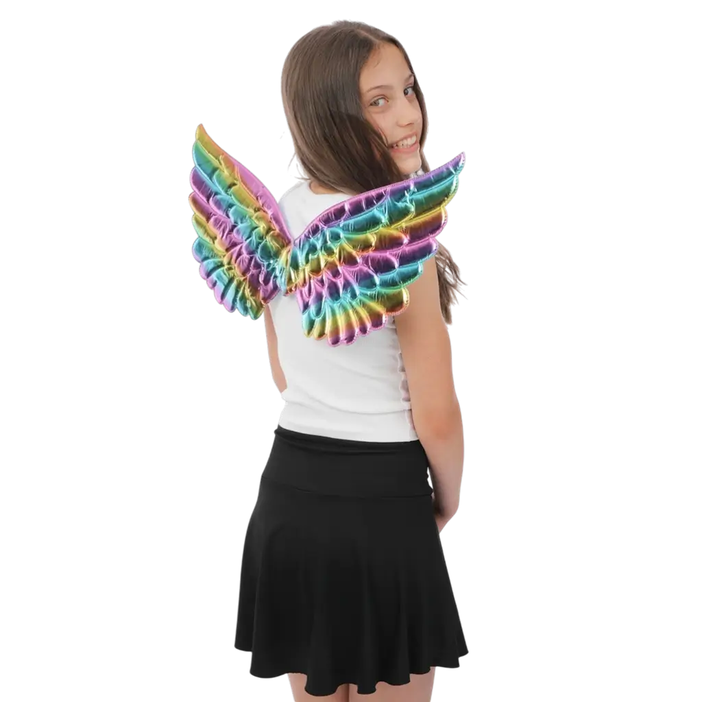 Veelkleurige engelenvleugels 62 cm - Engelen Vermomming Accessoires