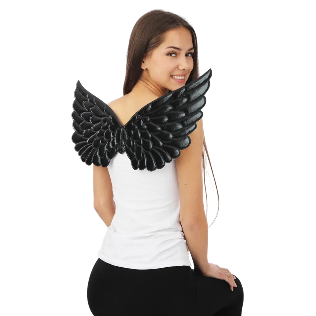 Zwarte Engelenvleugels 62 cm - Engel of Demon vermommingstoebehoren