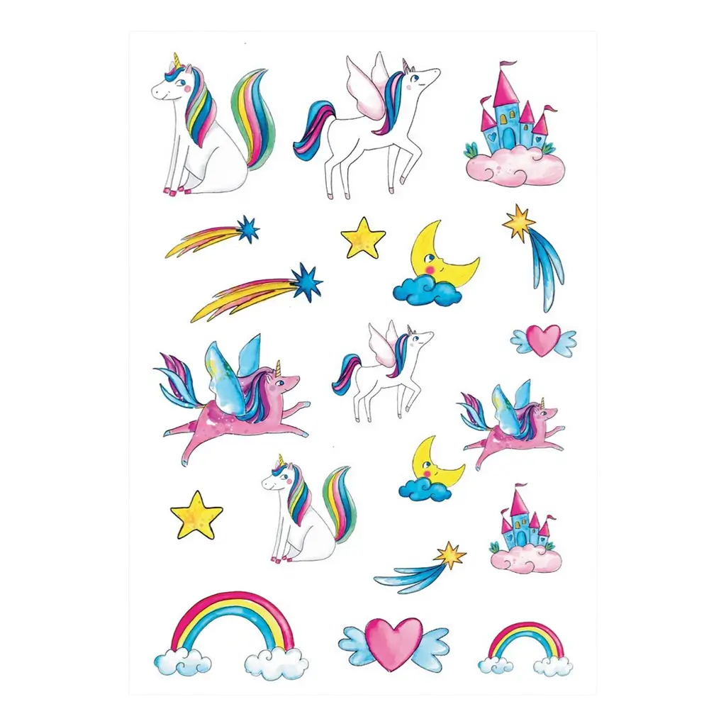 Eenhoorn tattoos voor kinderen - Verjaardagstattoo's