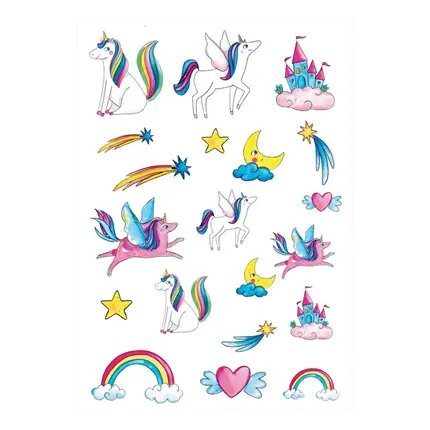Eenhoorn tattoos voor kinderen - Verjaardagstattoo's