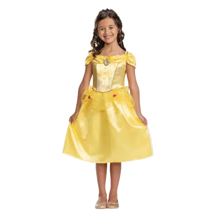 Belle Disney™ vermomming voor kinderen van 7-8 jaar - Beauty and the Beast prinsessenkostuum