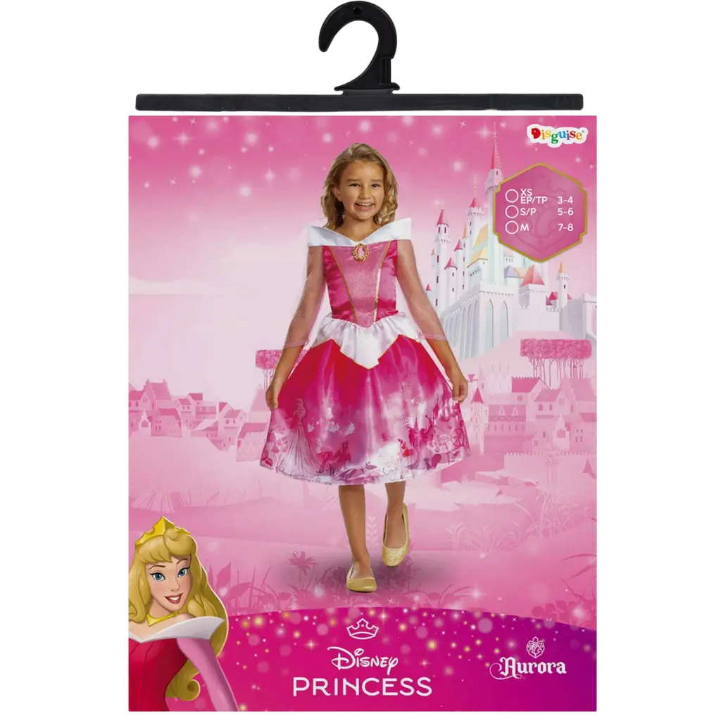Aurora Disney™ Kinderkostuum 5-6 Jaar - Prinsessenkostuum