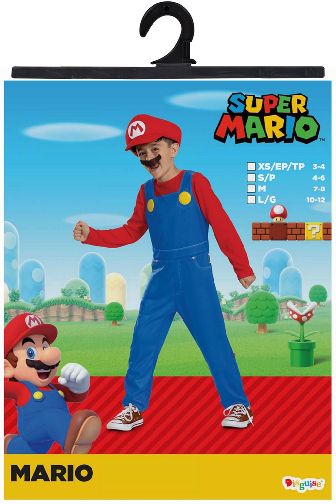 Mario Super Mario™ Vermomming Kind 7-8 jaar